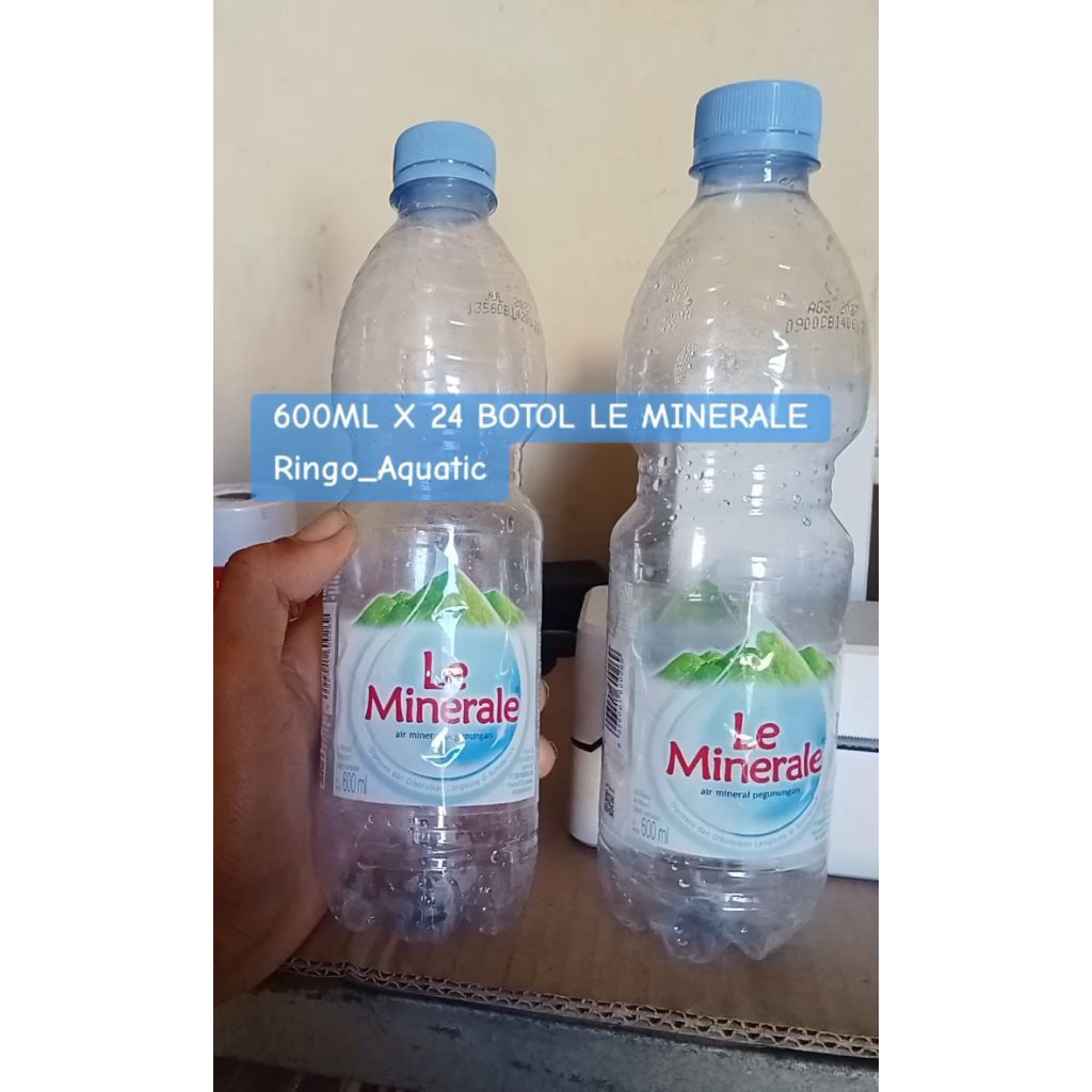 Botol kosong bekas air le mineral 600 ml paket 24 PCS