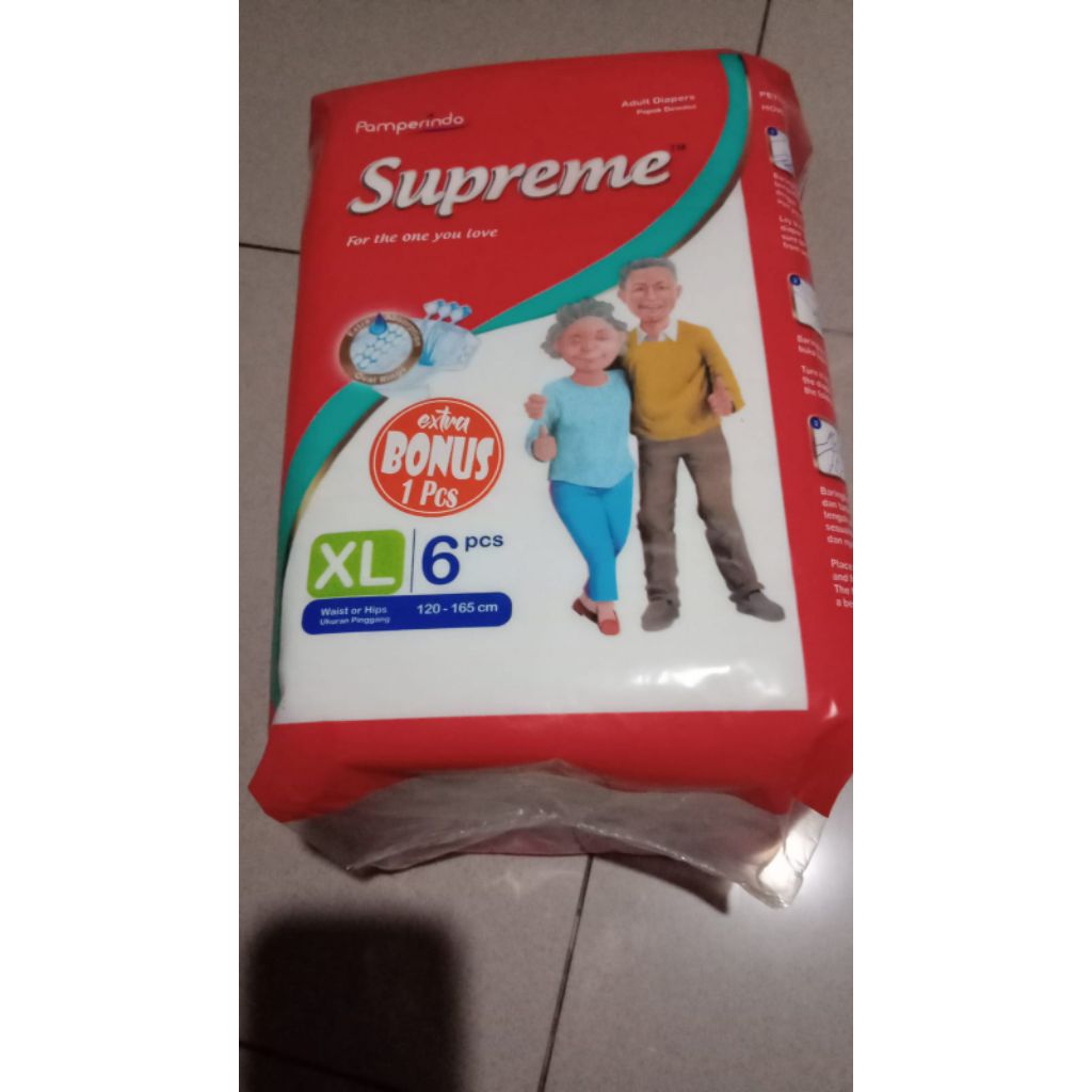 Popok Dewasa Supreme Adult Diaper Pants Diapers XL Pampers Lansia Orang Tua Model Perekat