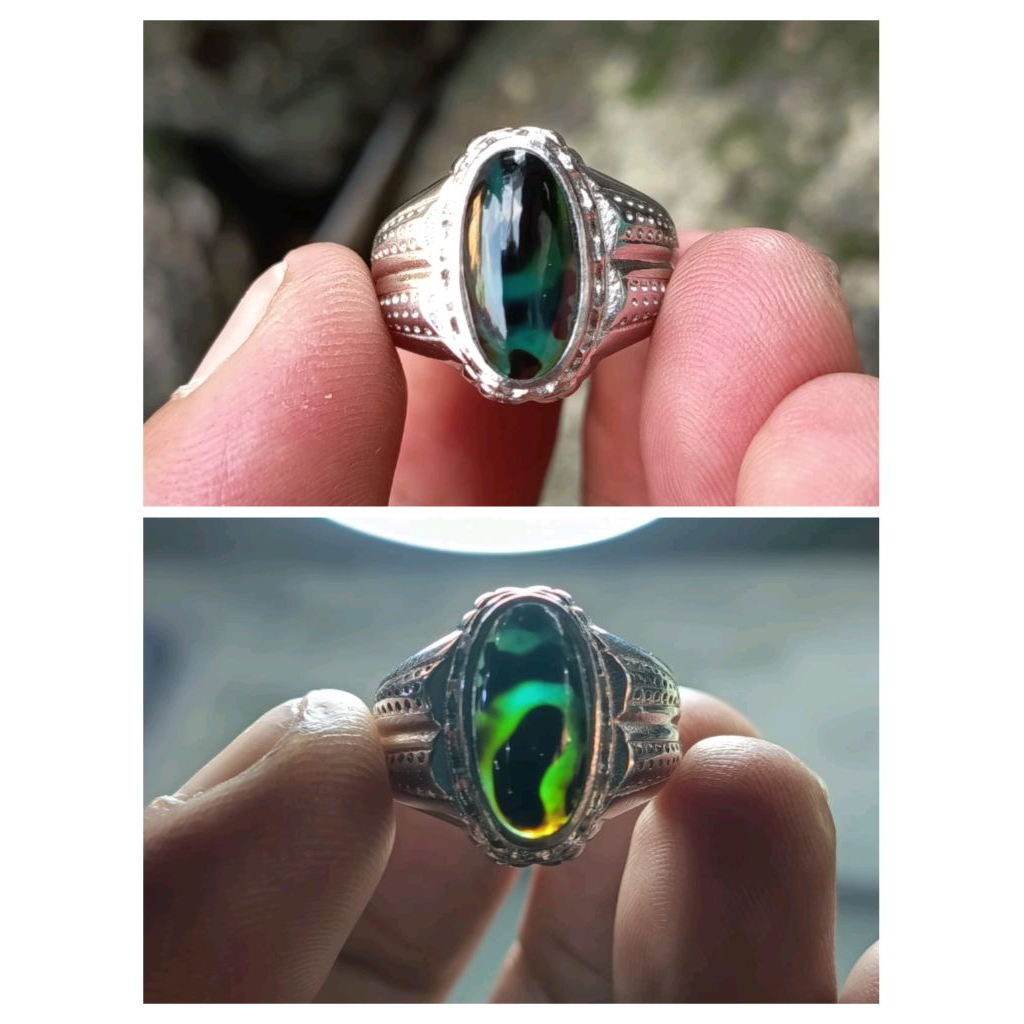 cincin pria/bacan doko coklat ijo botol original size 7