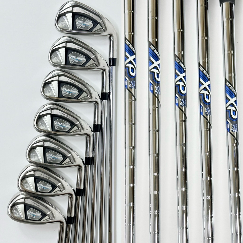 Iron Set Golf Man Callaway Rogue X Shaft Steel Flek Reguler Bekas Original - Stick Golf Iron Set Gol