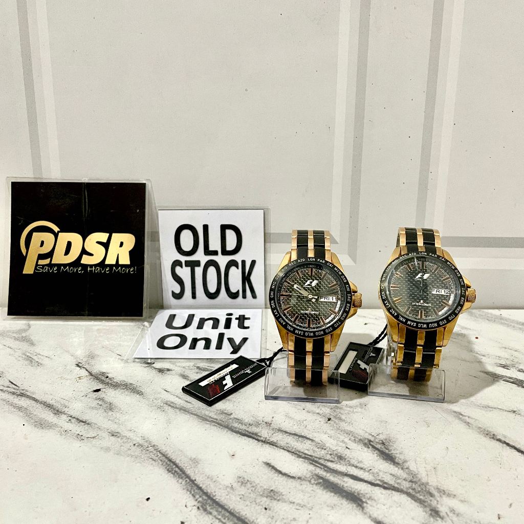 JAM TANGAN F1 FORMULA ONE GLD F-5008H JACQUES LEMANS UNIT ONLY ORIGINAL RESMI