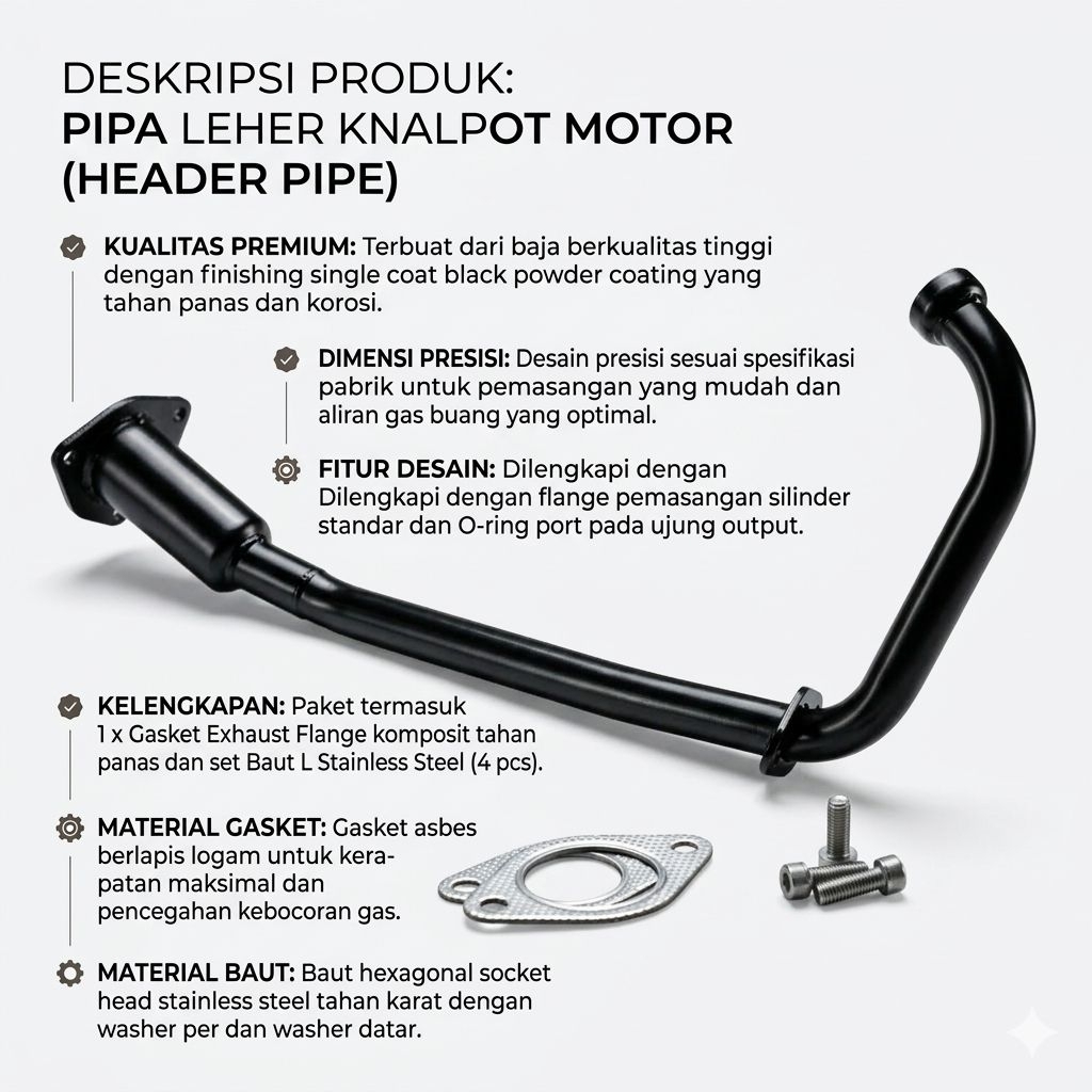 leher knalpot standar original suzuki satria fu