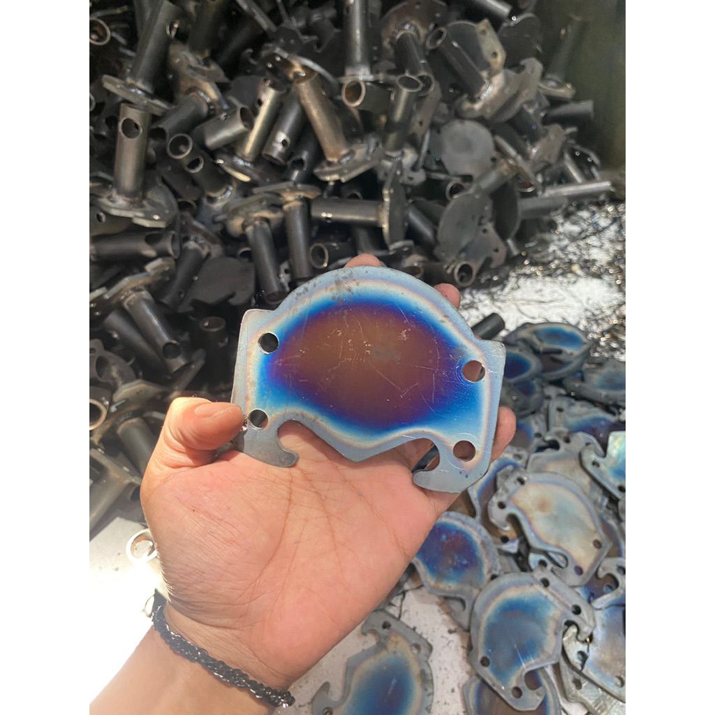 Besi Plat Adaptor Stang Dudukan Model Batman Tebal 4mm Lubang 8mm