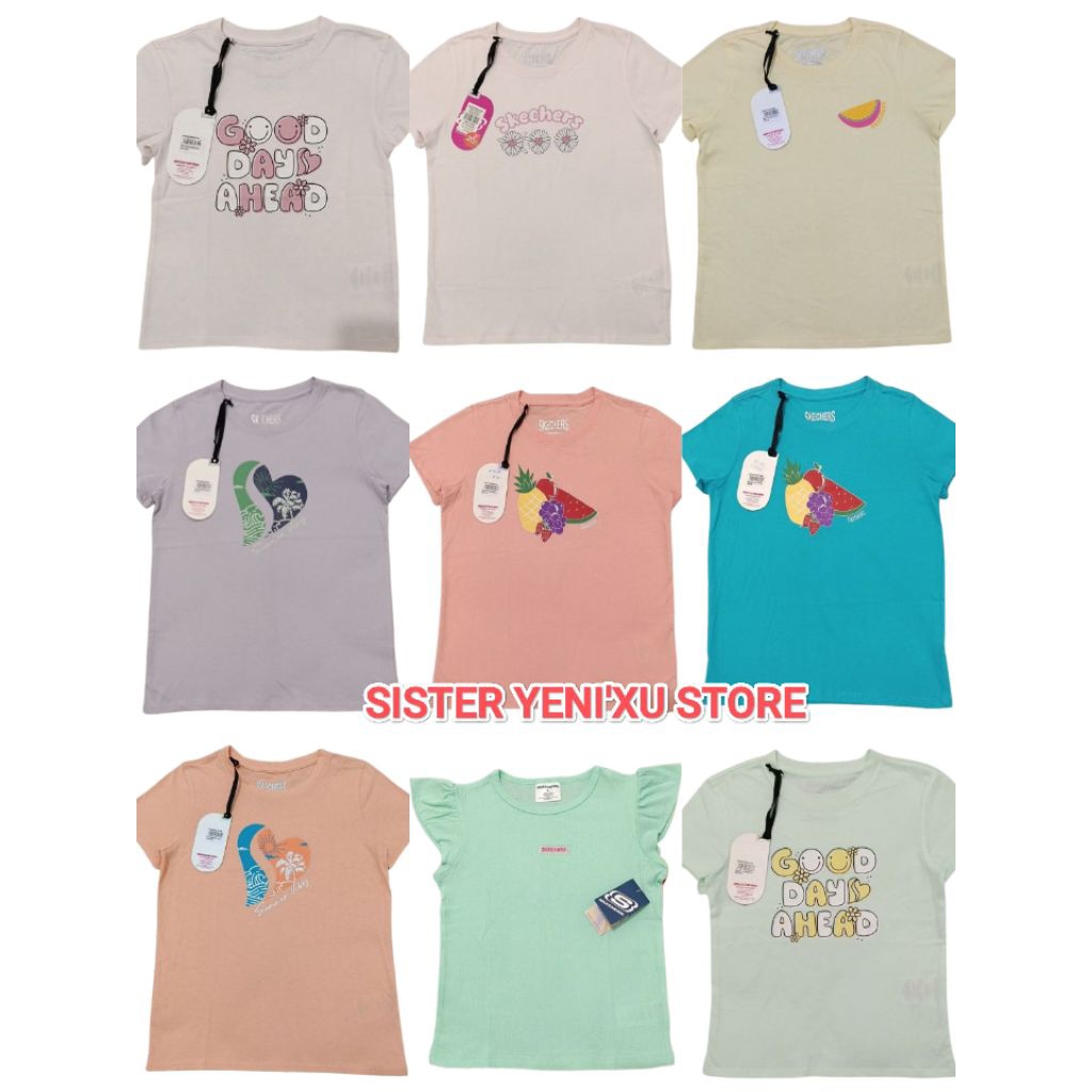 Kaos Anak Skechers Katun Girls Tshirt ORIGINAL STORE 100%