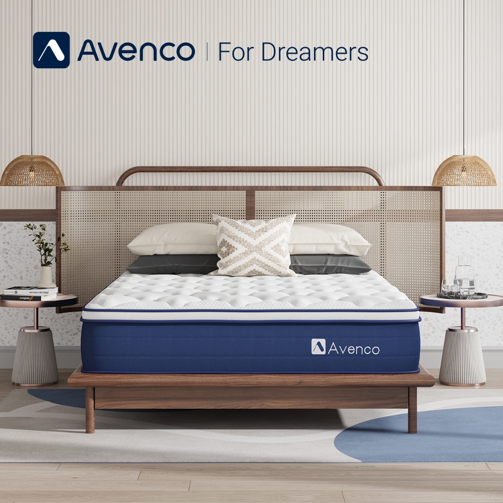 [COD]Avenco-IceBlue Cooling Kasur Pegas Pocket Springbed Kain Ice Silk -6Celsius Dukungan Kuat Kedua