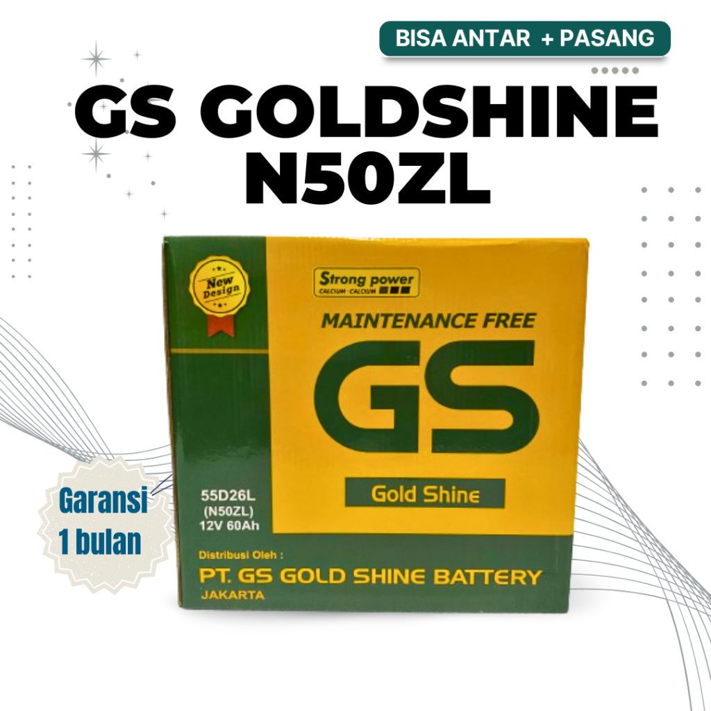 Aki Mobil Kering N50ZL 55D26L TOYOTA Kijang Grand Extra / Crown Cresid