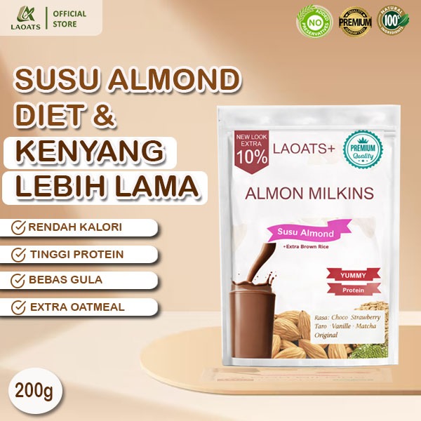 Susu Almond Tanpa Gula Untuk Diet Laoats