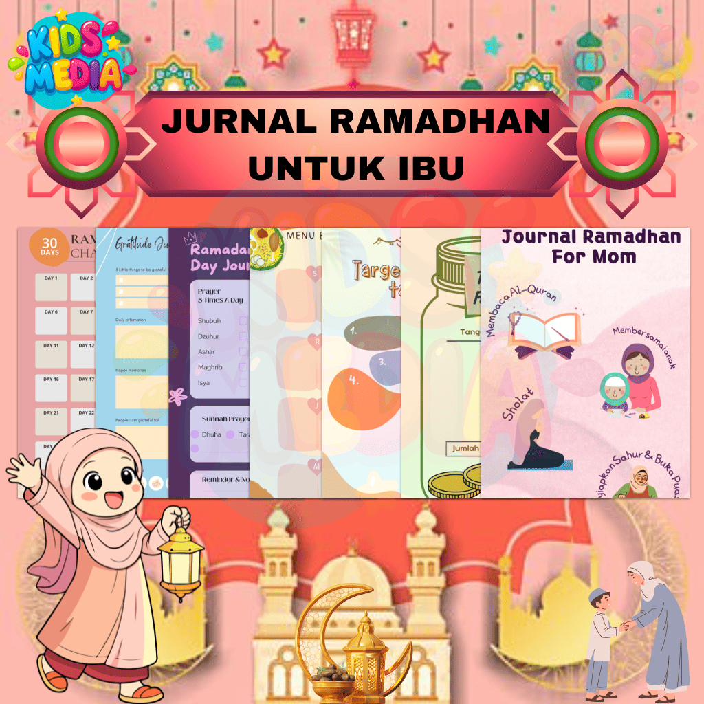 [K0147] Jurnal Ramadhan Untuk Ibu – 31 Lembar Printable