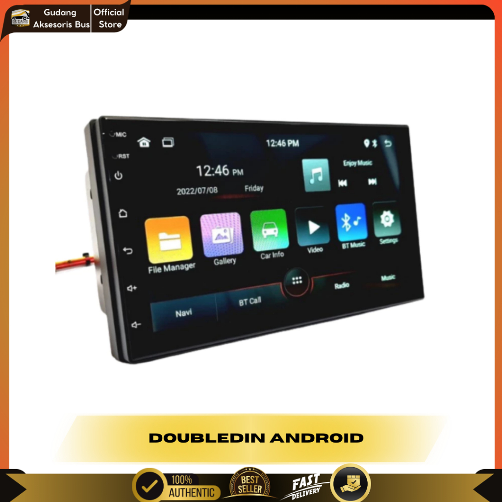 Doubledin Android 7 inch ram 2Ram / 32GB layar Android mobil