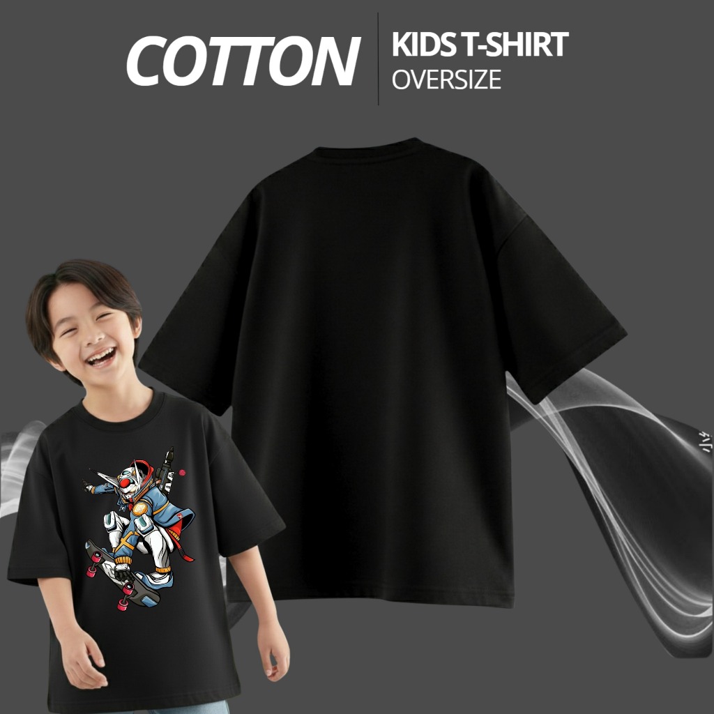 EDWIN Kaos Anak Oversize T-Shirt Bahan 100%  Cotton Fashion Anak Unisex