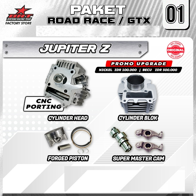 PAKET TOURING BORE UP ROAD RACE GTX 1 BRT JUPITER Z 110 VEGA R NEW