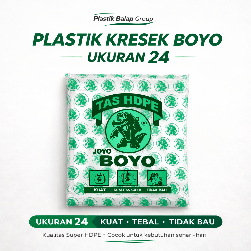KANTONG PLASTIK BAMBU ATAU BOYO UK 24 KRESEK BAMBU KRESEK BAMBU PUTIH