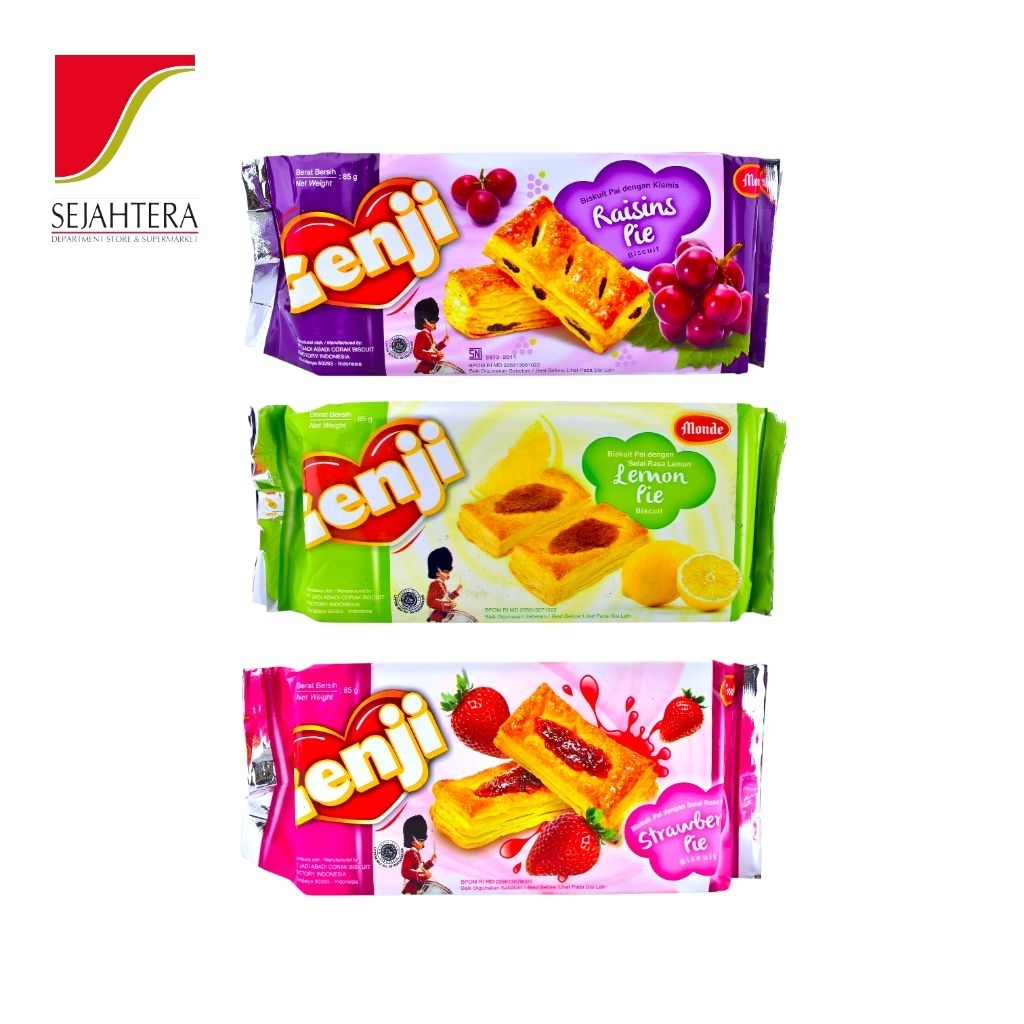 Monde Pie 85g Lemon Pie Raisin Pie Strawberry Pie Biskuit Renyah