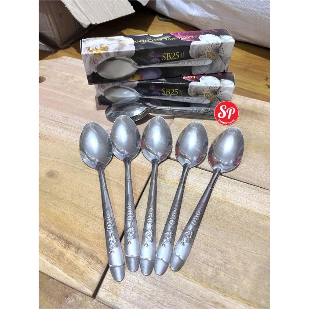 SENDOK TEBAL / SENDOK MAKAN STAINLESS MOTIF