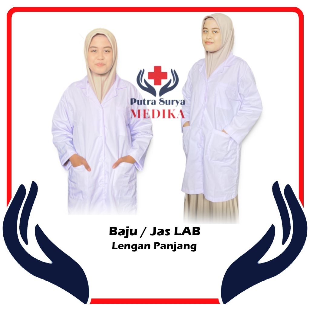 Baju Laboratorium Jas Lab Lengan Panjang & Lengan Pendek Untuk Mahasiswa Kedokteran Farmasi Unisex