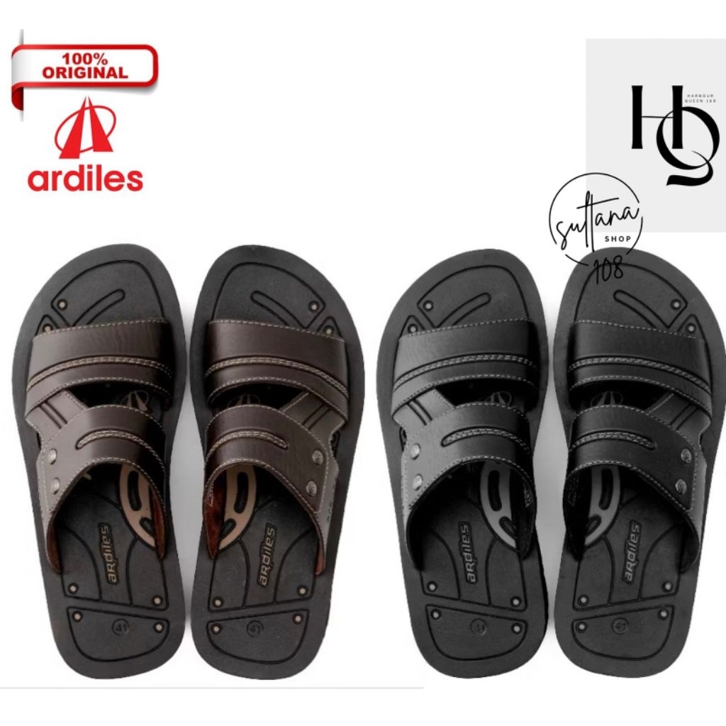 Sandal Slop Sandal Kulit Sandal Ban Dua Pria Keren ARDILES NEW RODRIGO Terbaru