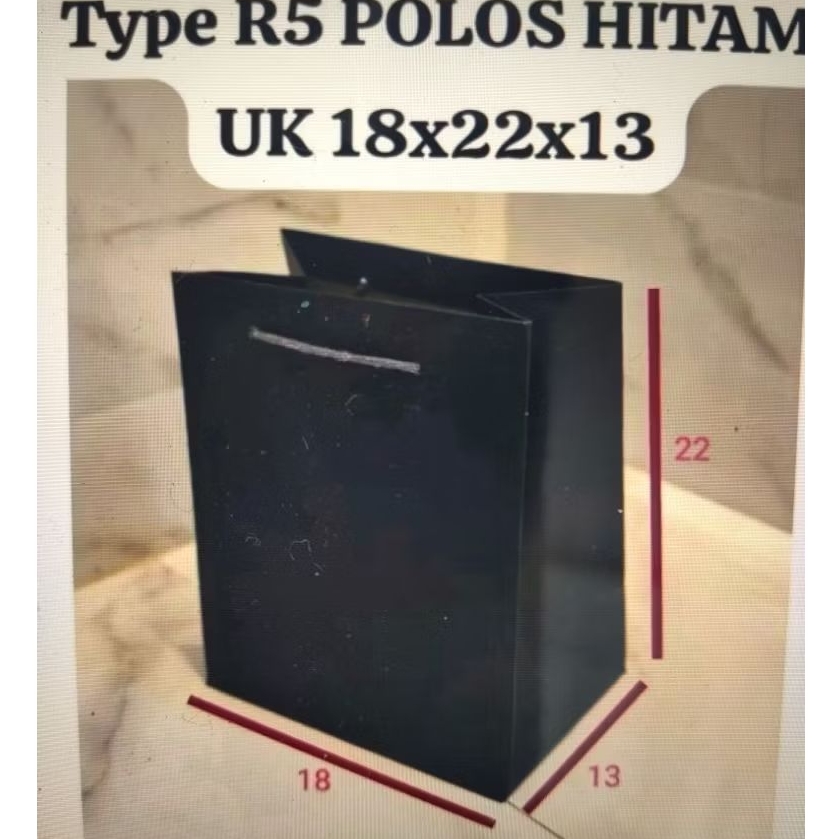 (per 12 psc) paper bag R5/R5 coklat /R5 batik/tas kertas R5 uk P18xl13xt22