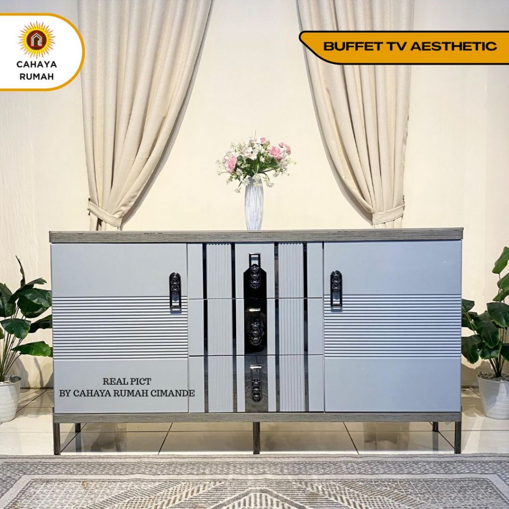 Cahaya Rumah Bojong Gede - Buffet Estetik Minimamlis Modern / Buffet TV / Meja TV / Meja Kecil / Mej