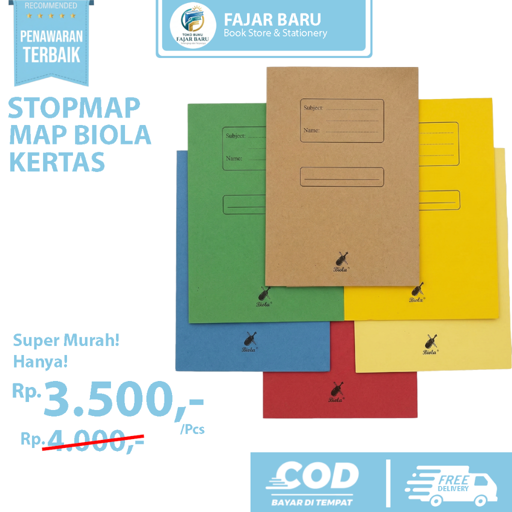[ PCS ] STOPMAP MAP BIOLA KERTAS / MAP FILE / STOPMAP BIOLA POLOS WARNA