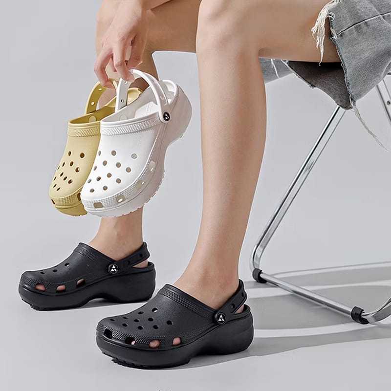 Komin Sandal Kodok Sepatu Karet Wanita Wedges Wanita Sandal Pesta Wanita Sandal Lucu