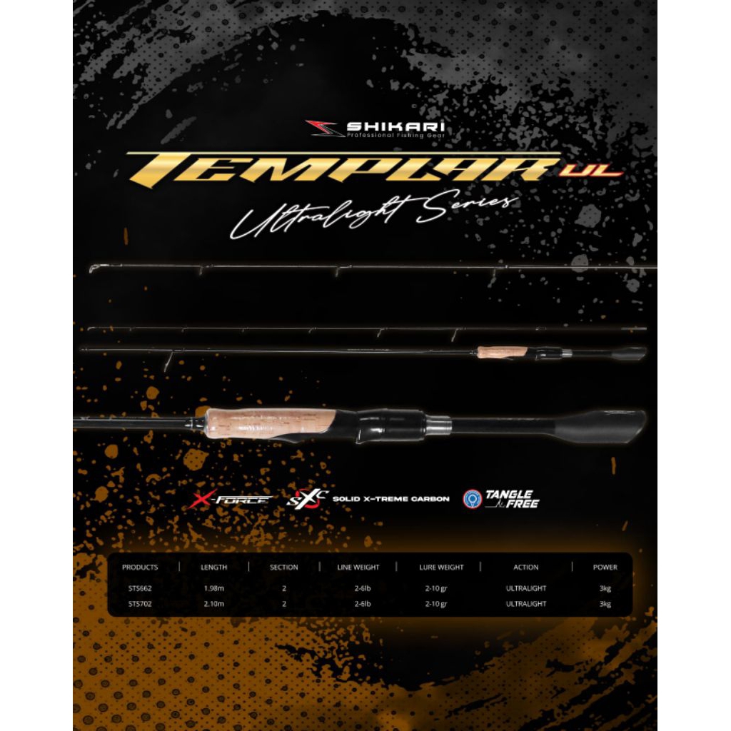 SHIKARI TEMPLAR ULTRALIGHT SERIES JORAN PANCING SPINNING ULTRALIGHT CASTING
