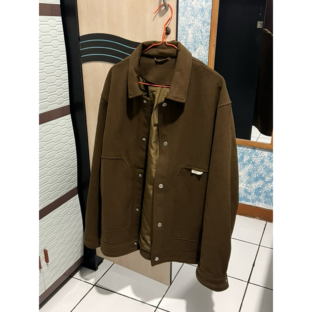 Jaket Outwear Pria Dark Brown ORIGINAL SHANGHAI SECOND NEW siap pakai