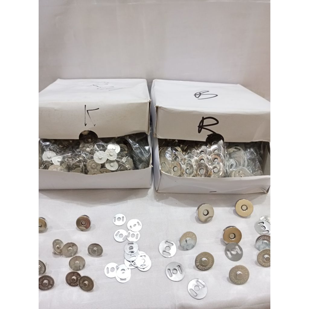 Kancing Magnet Tas 14mm dan 18mm/Kancing Magnet Jahit Tas/Kancing Magnet Snap Kunci Tas