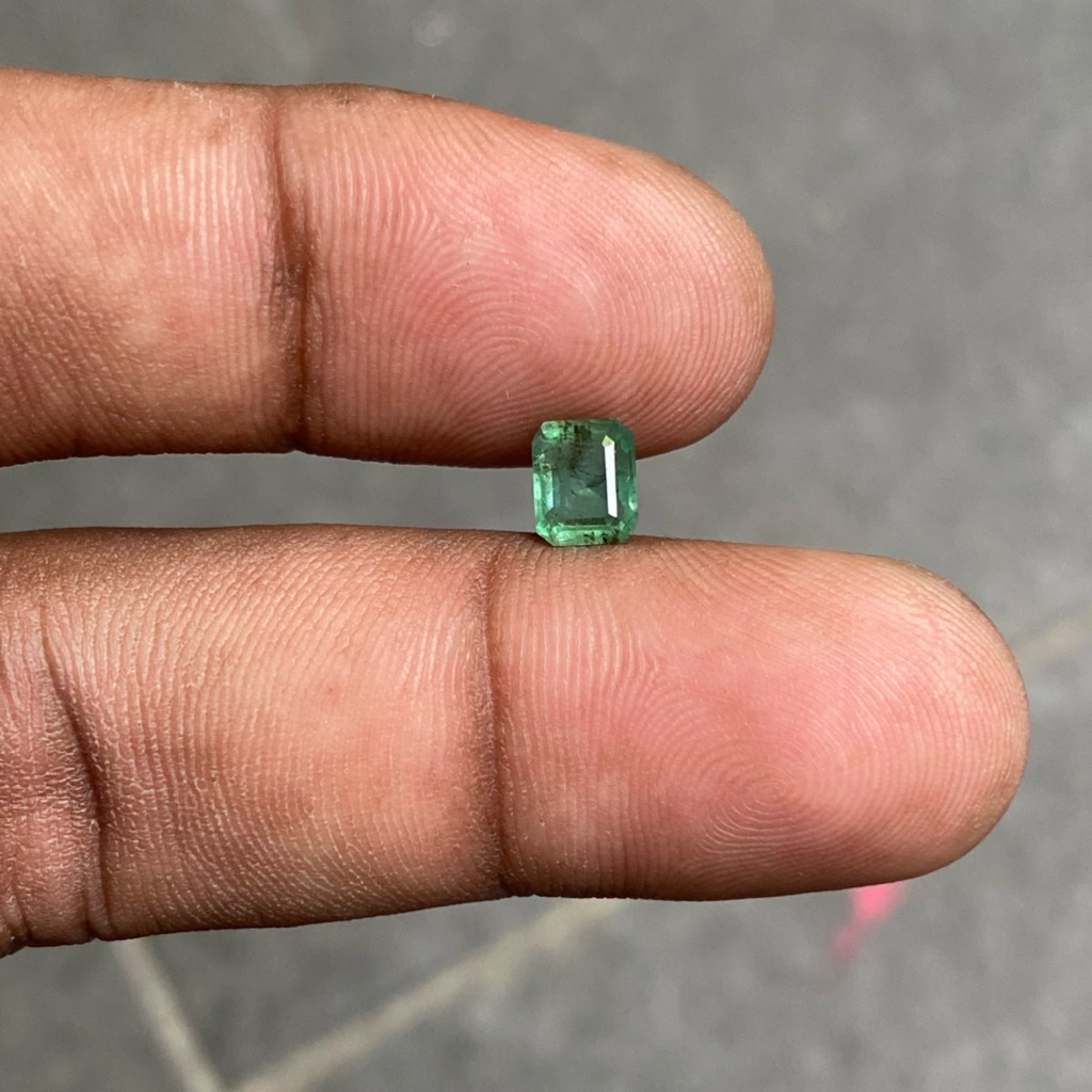 Batu Zamrud Colombia Natural zambian Emerald Beryl Jamrud Kotak Kecil Dim 6x5x3