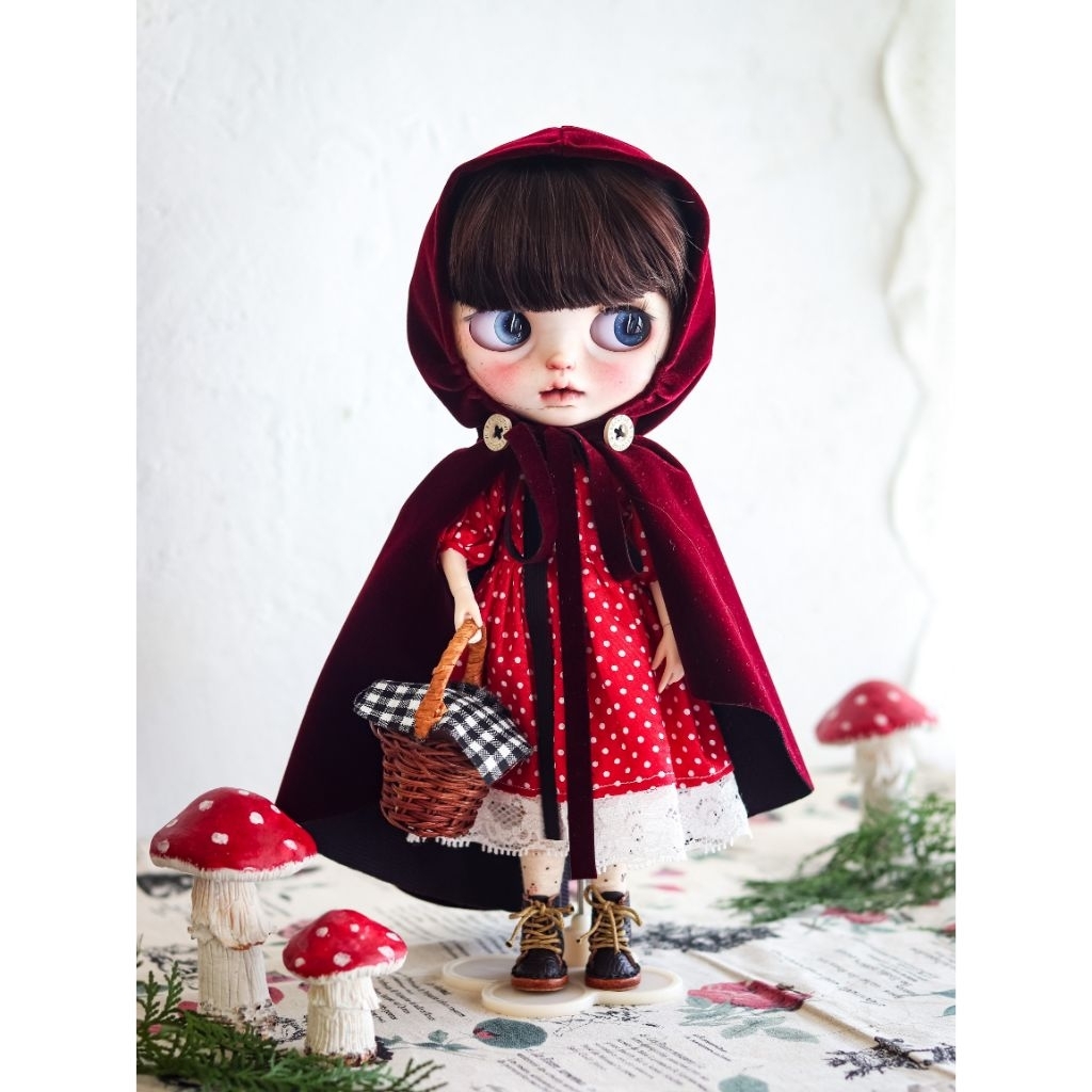 Blythe Outfit Handmade | Baju boneka Blythe | Little red riding hood set for Blythe