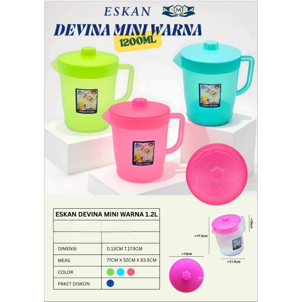 teko plastik 1.2L/water jug/ eskan