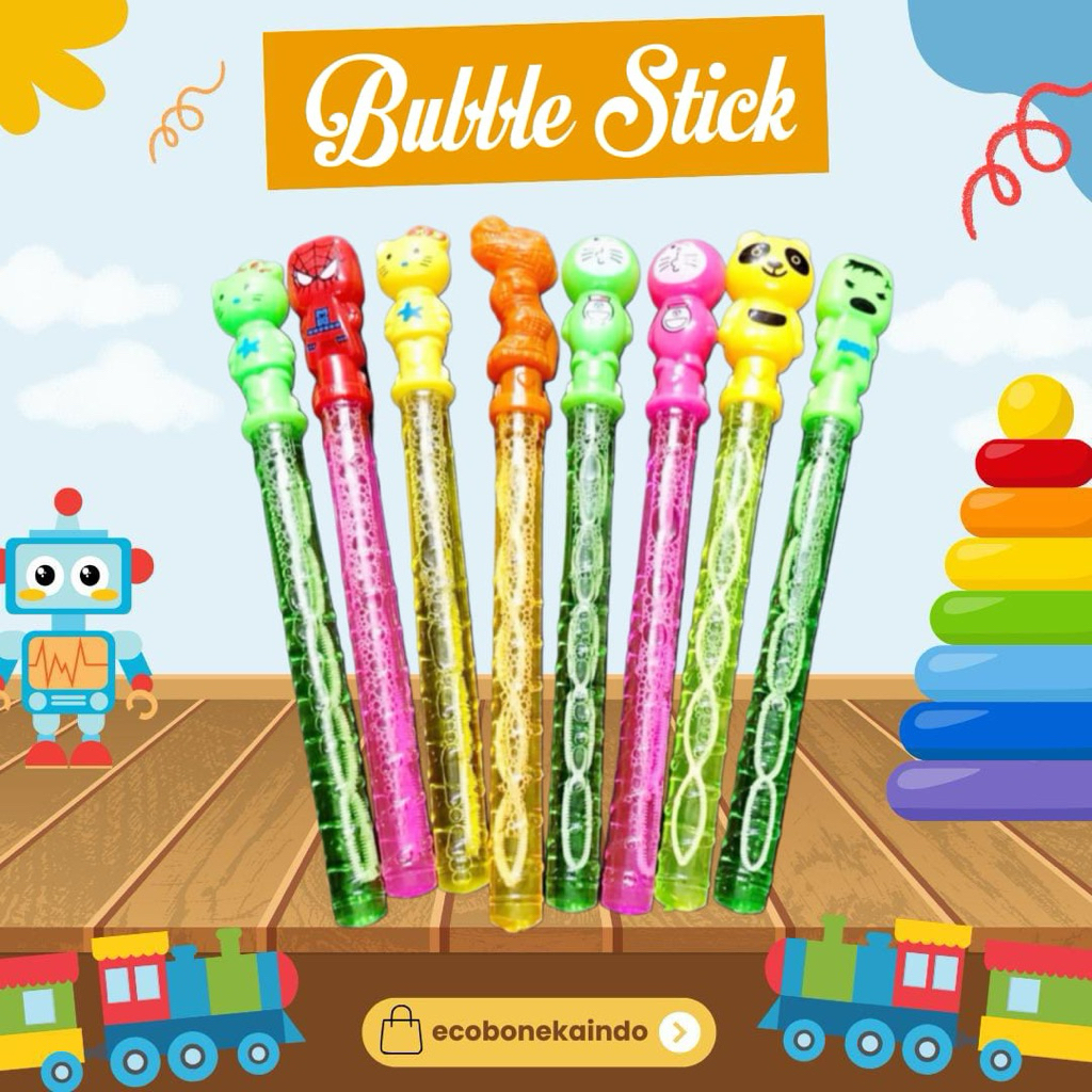 Mainan Bubble Stick Sabun mainan bubble gelembung mainan edukasi anak stik ecobonekaindo