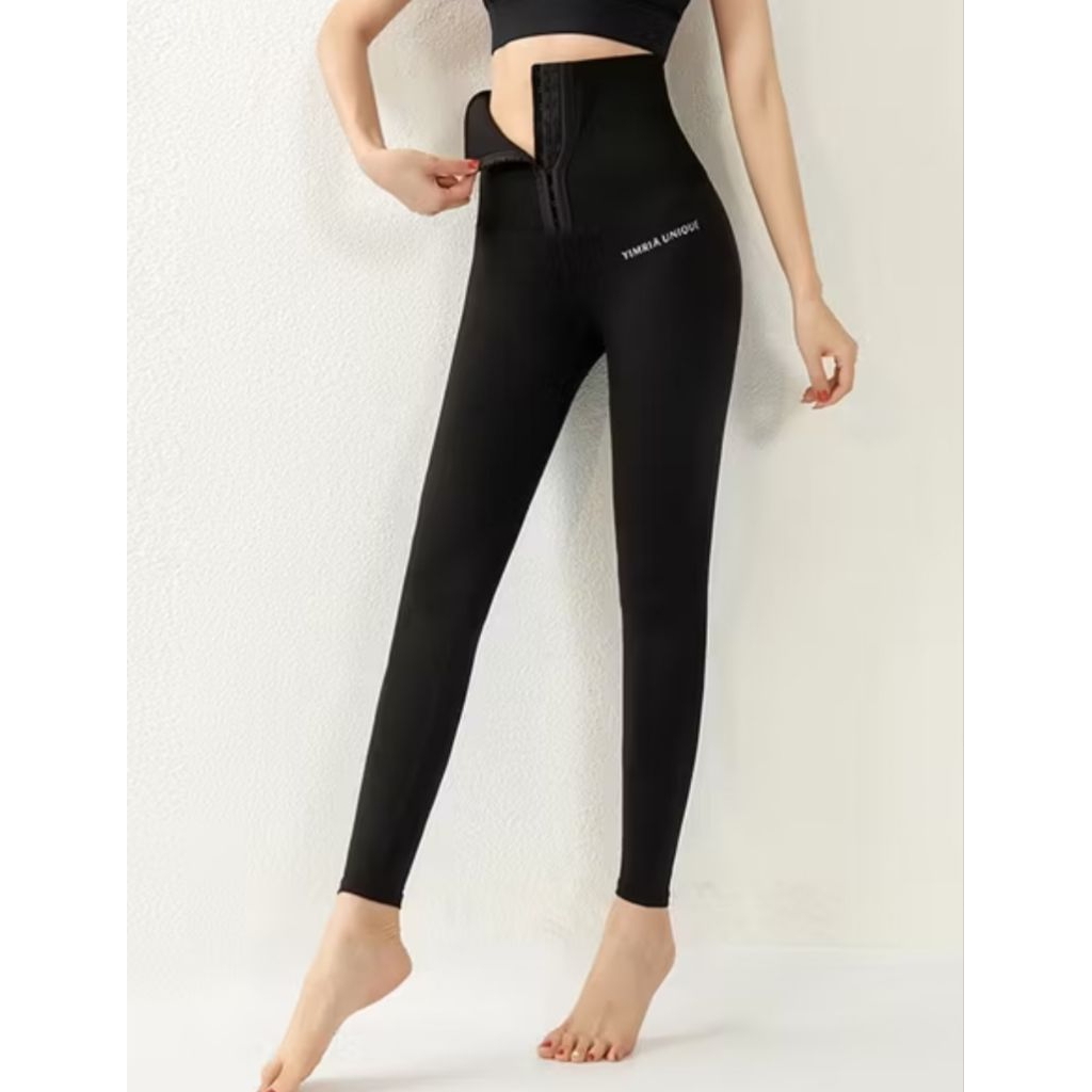 Korset Highwaist Celana Legging Yoga Olahraga Pengecil Paha Perut Pinggang Pengencang