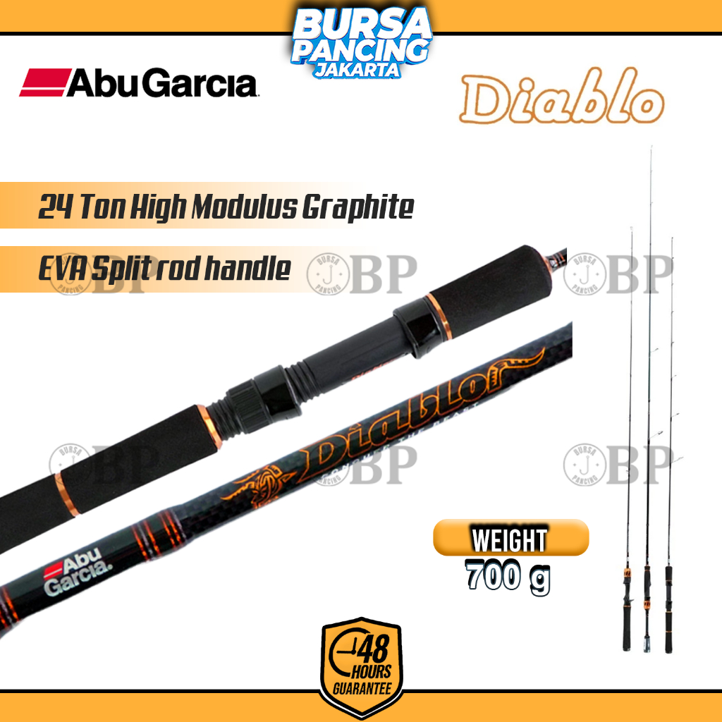 ABU GARCIA Joran Pancing DIABLO 150cm - 180cm Spinng & Baitcasting Hi-Carbon Blank 24Ton Super Light