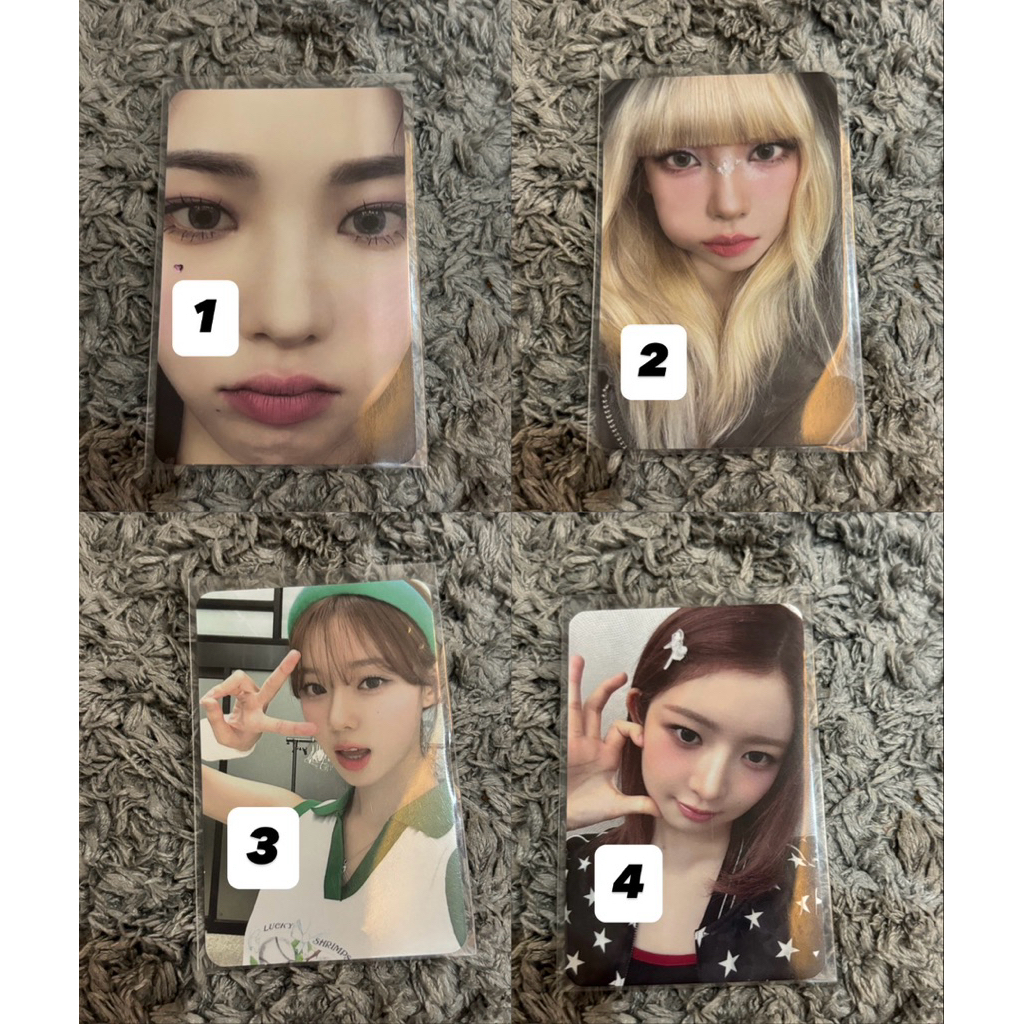 photocard official good condi karina, winter aespa, karina zoom, wontoung, rei ive
