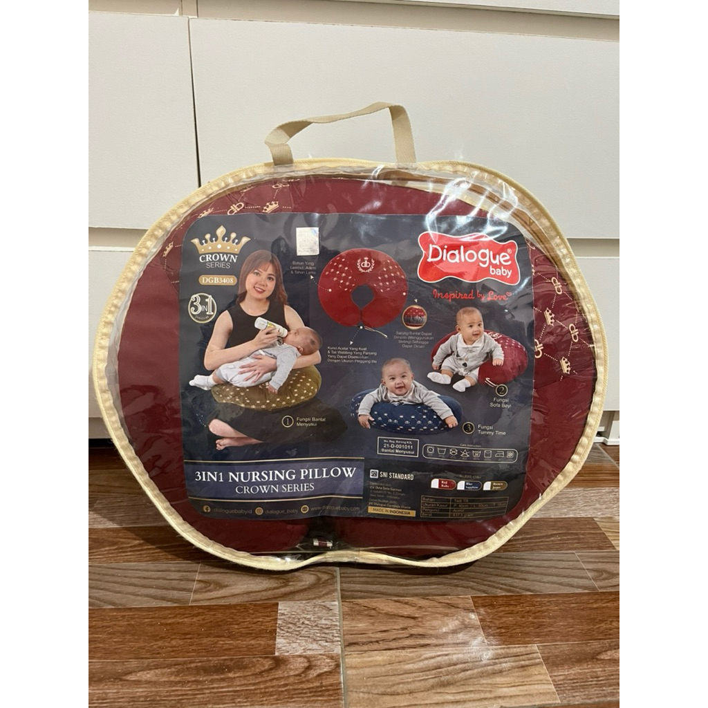 Bantal Menyusui Dialogue 3in1 Nursing Pillow Crown Series Ex Kado
