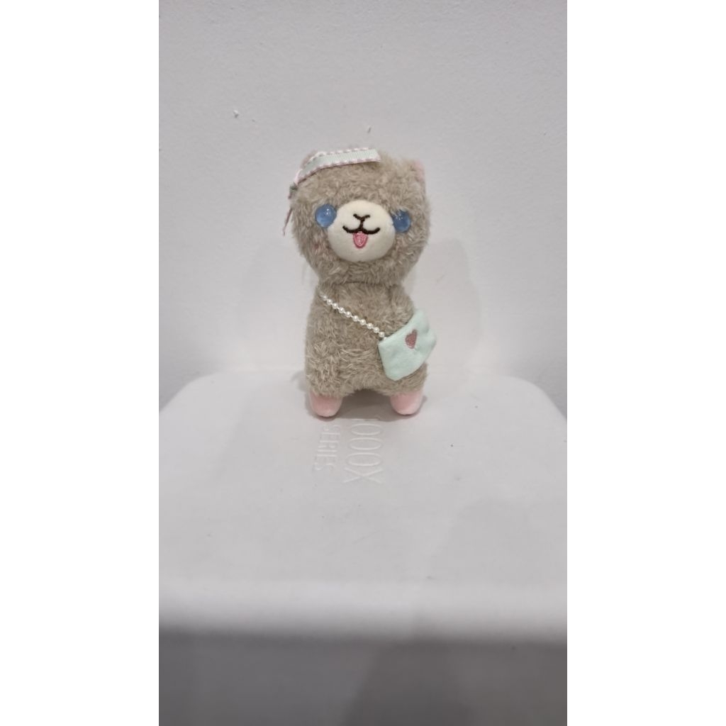 ganci gantungan kunci lucu llama pita