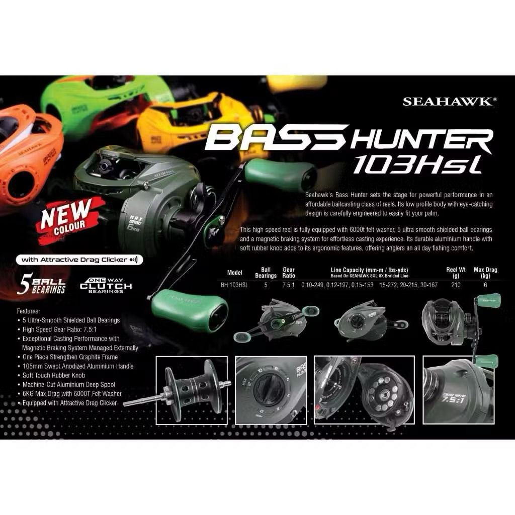 REEL BC SEAHAWK BASS HUNTER