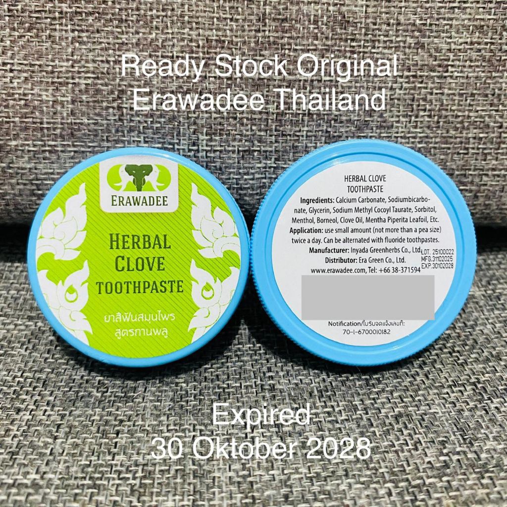 Erawadee  Whitening Toothpaste / Erawadee Mangosteen Toothpaste / Erawadee Pasta Gigi Original Thail