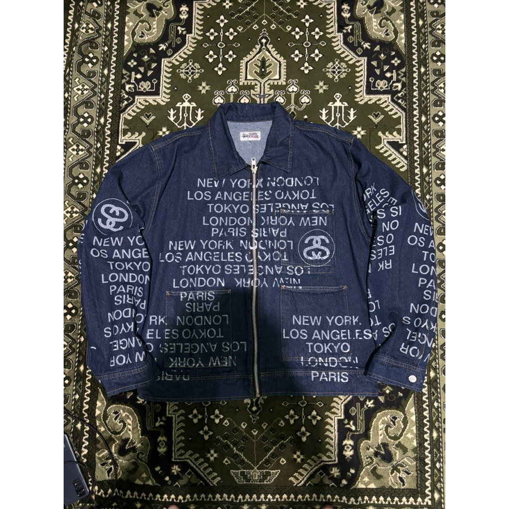 Stussy Zip Work Jacket City Denim Second