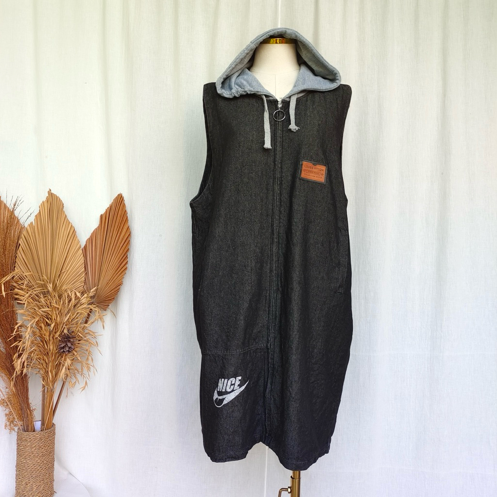 Hoodie Jeans Tanpa Lengan