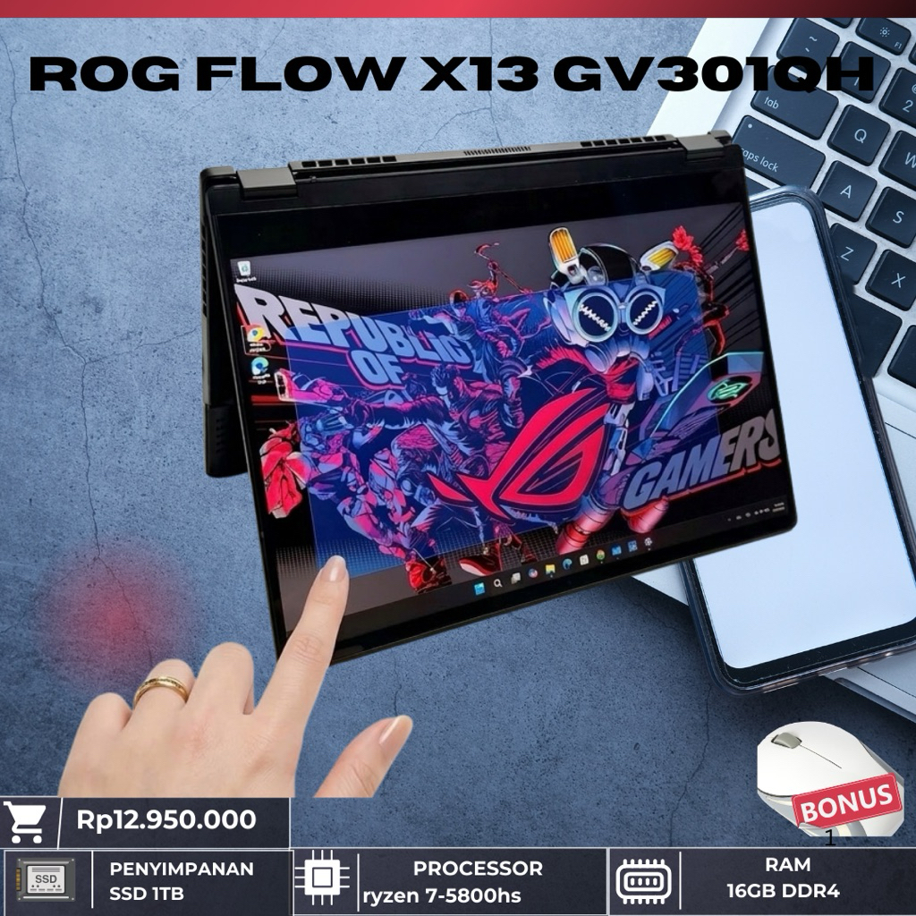 Asus ROG Flow X13 GV301QH TouchScreen