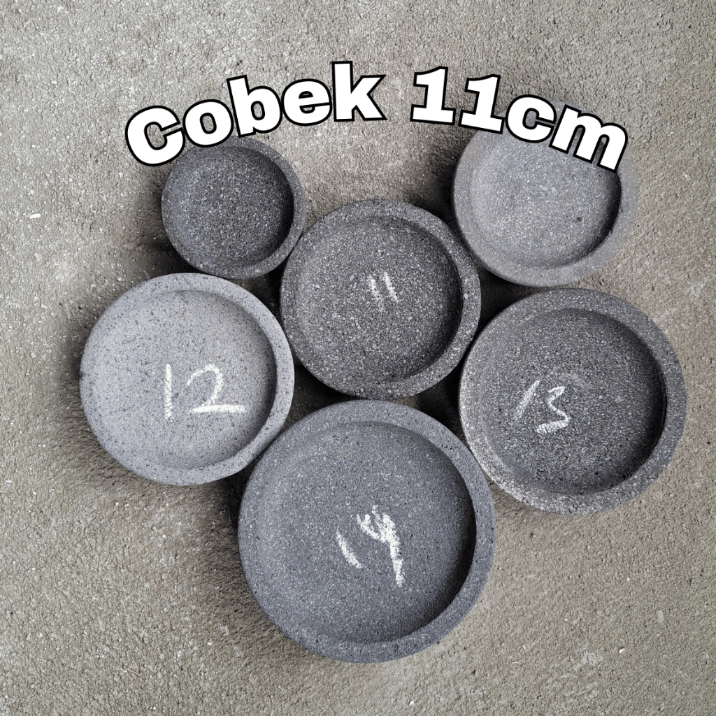 Cobek Batu Merapi 11cm Asli Pengrajin Magelang | Cobek Sambal Batu Alam Asli