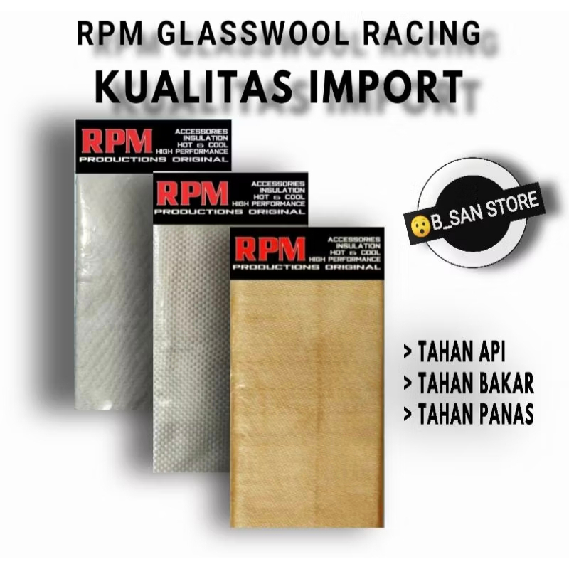 Glasswool gasbul kenalpot tahan bakar tahan panas gaswool knalpot