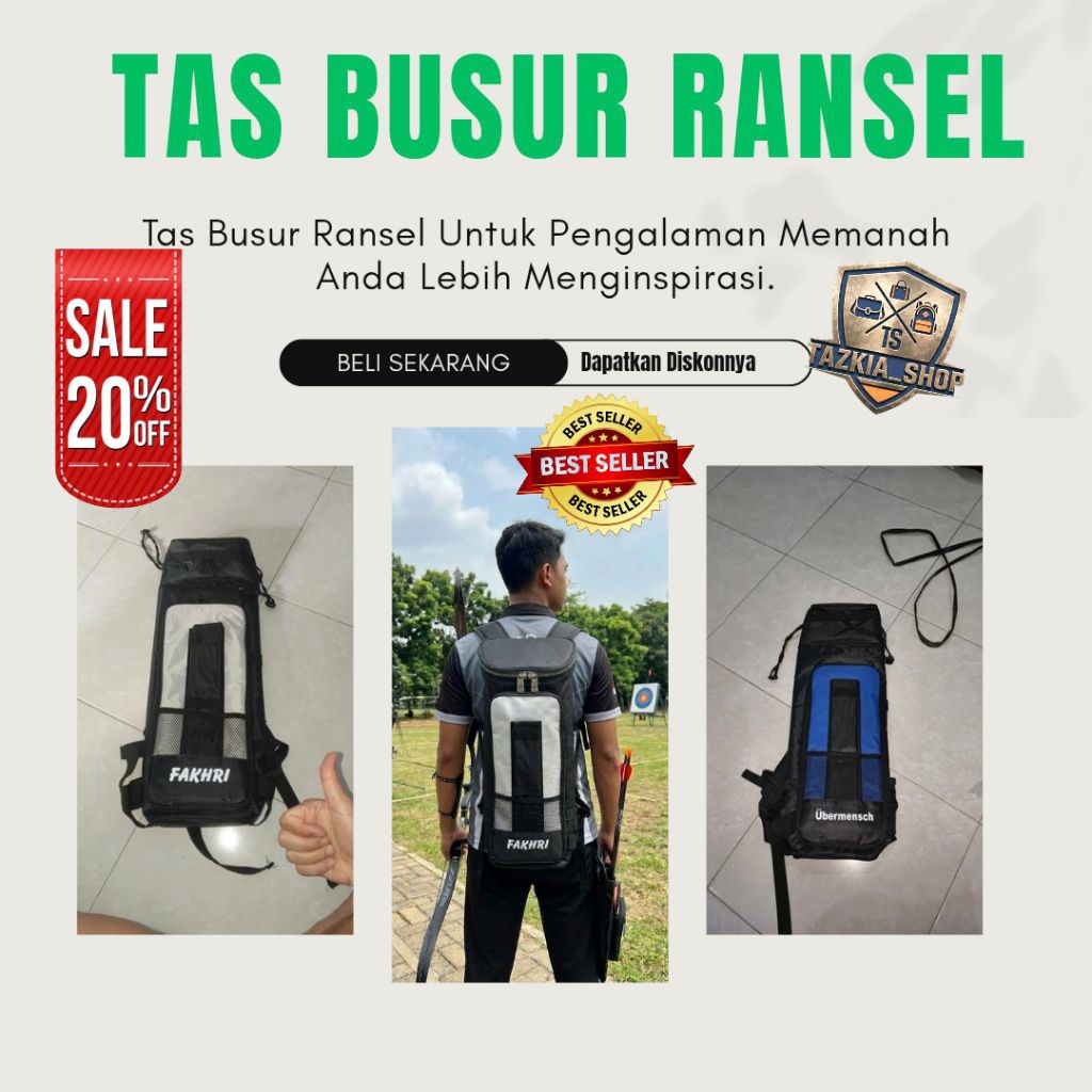 Tas Busur Original Archery, Tas Busur Ransel bisa custom nama, Tas Panah, Tas Ransel Panah