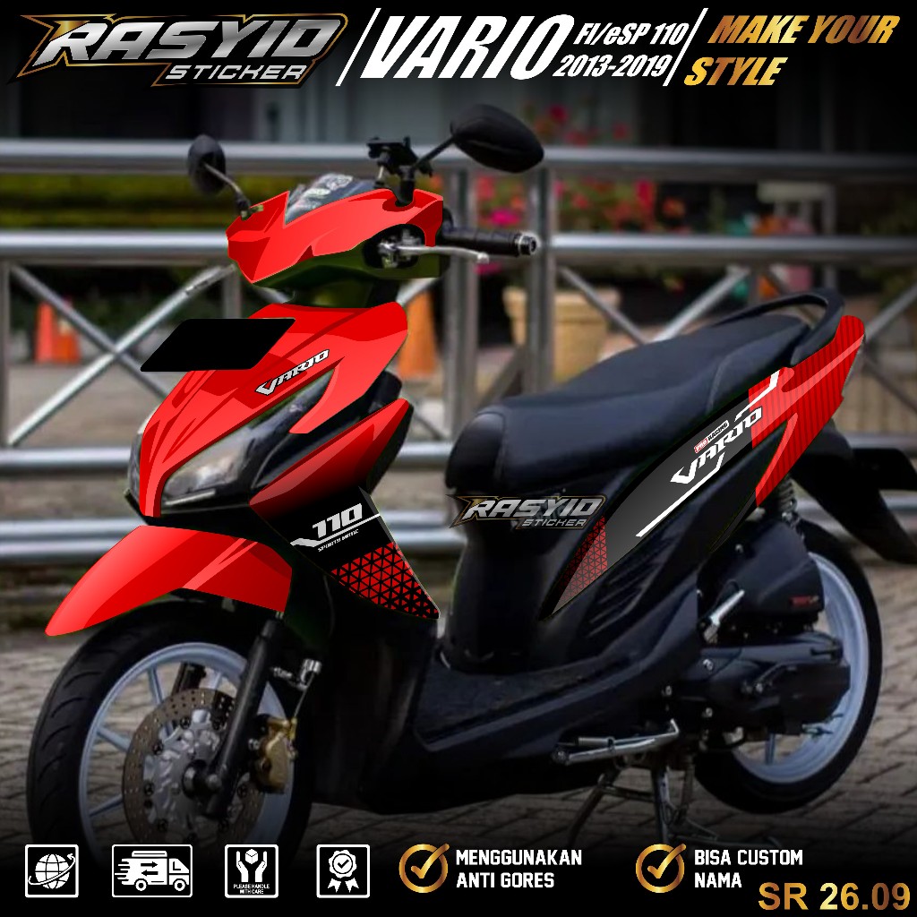 Baru Sticker Full Body Honda Vario Led 110 Fi Tahun 2013 2014 2015 2016 2017 2018 2019 Sticker Vario
