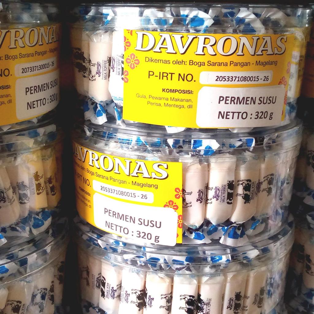 Permen Susu Davronas 320gram oleh oleh khas Magelang Jogja