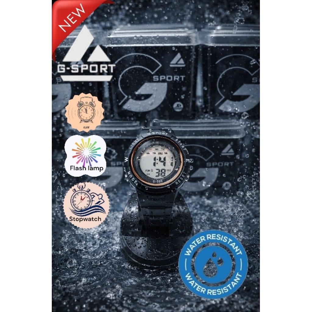 G-SPORT Digital G-505|jam Tangan Murah Pria |Jam Sport Keren & Multifungsi