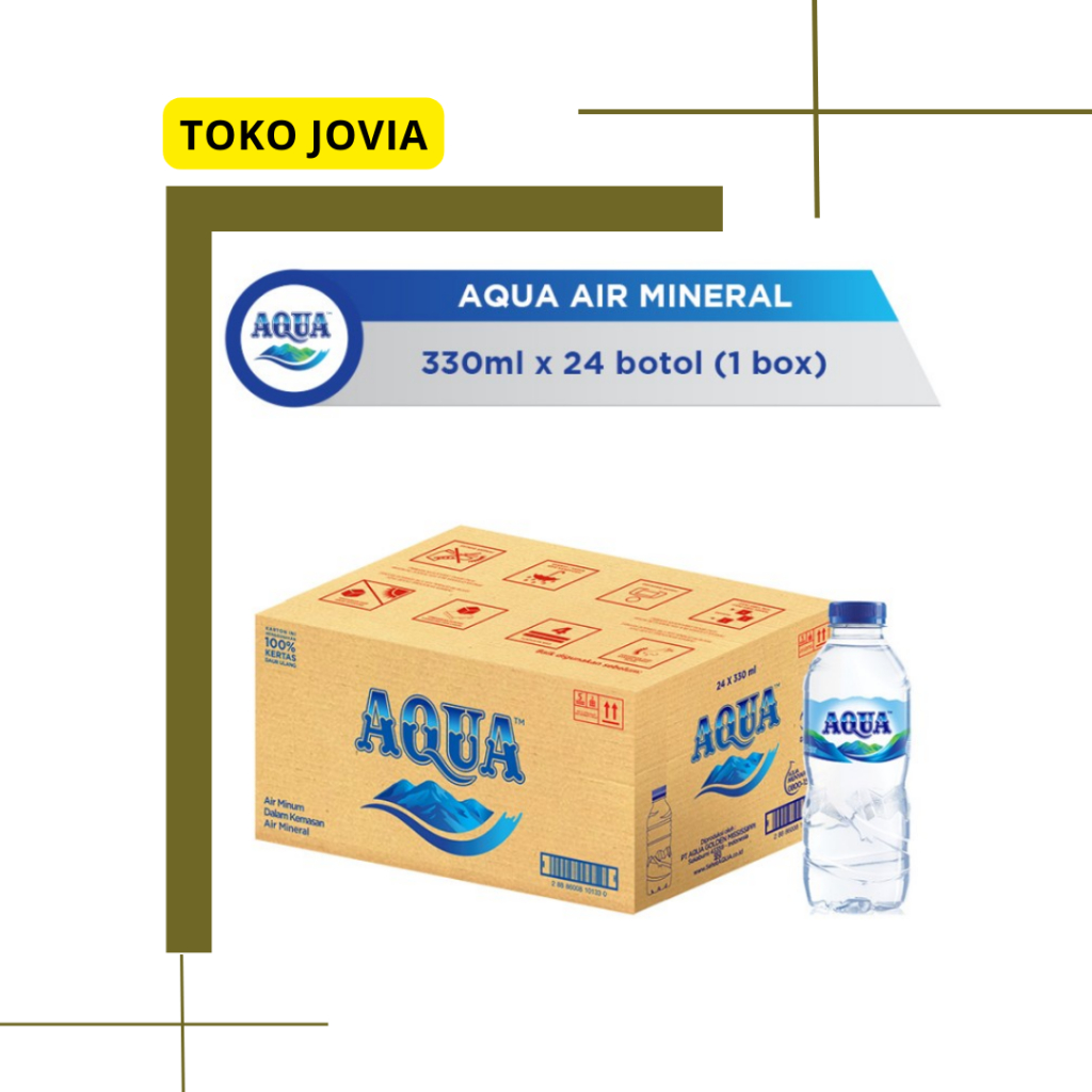 Aqua Botol 330 ML 1 Dus Isi 25 Botol