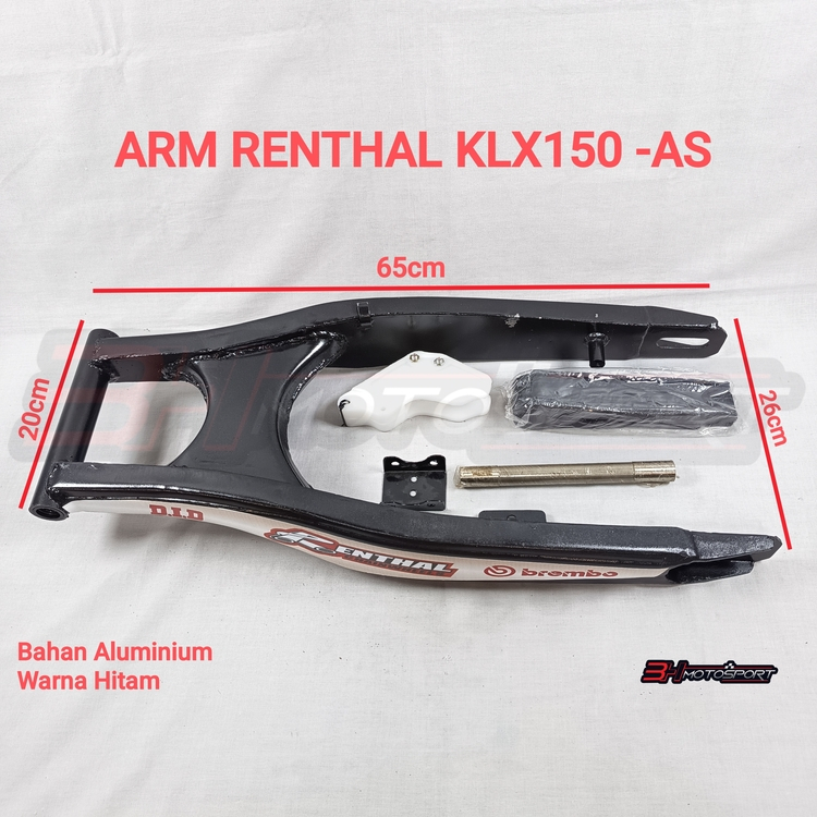 SWING ARM RENTHAL MOTOR KLX 150 -AS HITAM ; SILVER