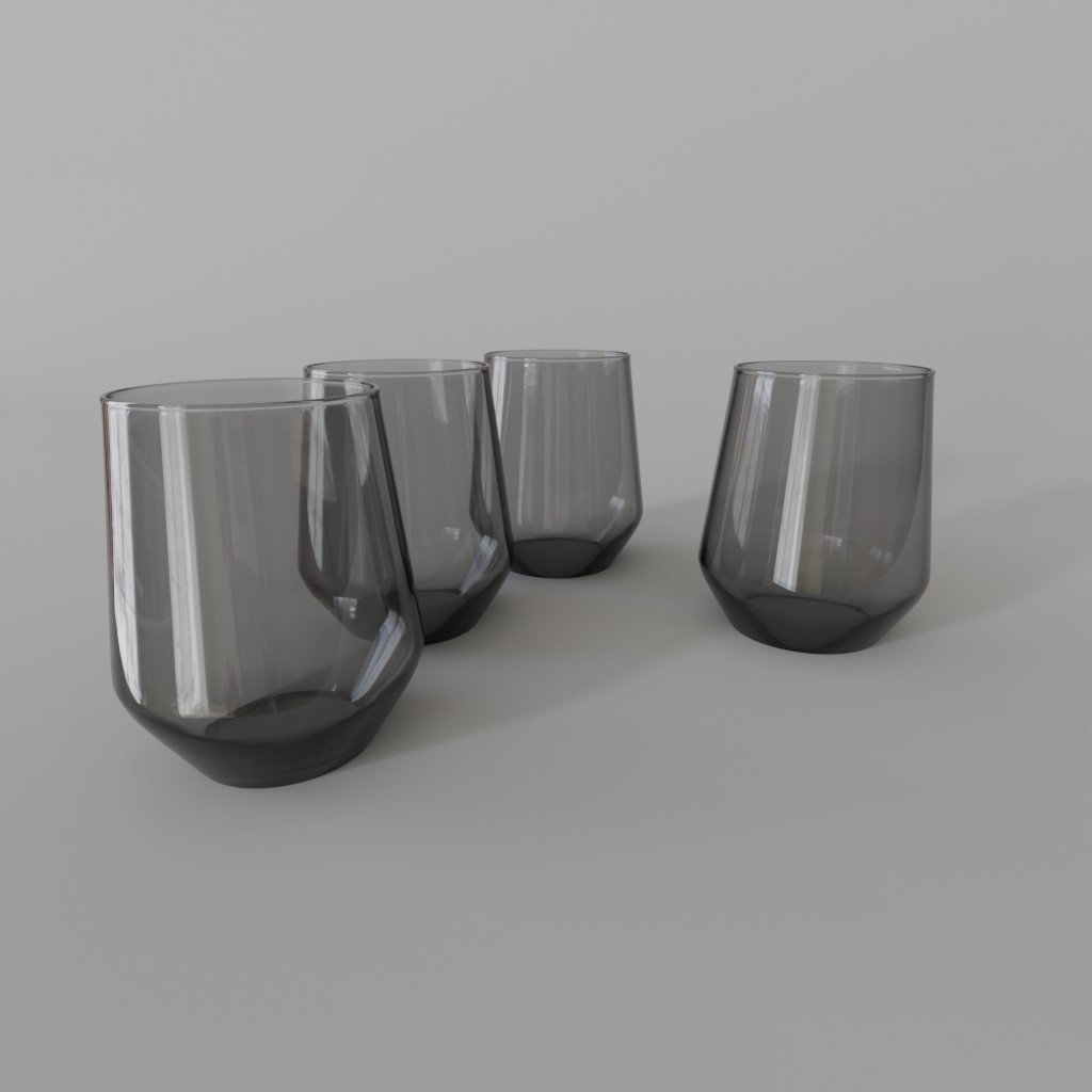 IKE4 Irvigg Gelas Bulat Kaca Tebal Mewah Elegan Isi 4 Pcs